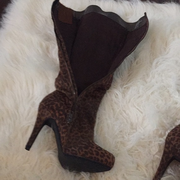 Leopard boots with heels - Picture 5 of 8